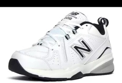 New Balance Men's 608 V5 Casual Cross Trainer, White/Navy, Size 11 X-Wide