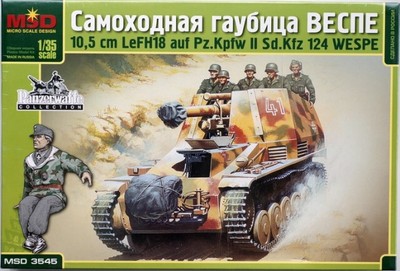 1/35 German Self-propelled artillery Sd.Kfz.124 Wespe MSD 3545 Plastic model kit