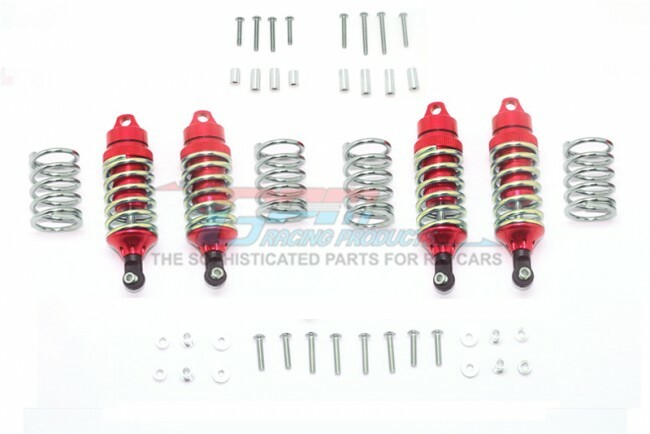 For Traxxas Rustler -ALUM. F&R SHOCKS (LOW CENTER OF GRAVITY VERSION)-2 PAIR-RED