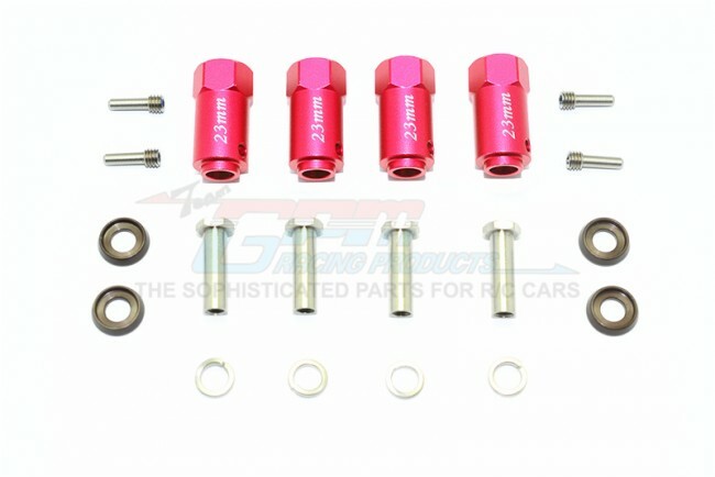 For Traxxas TRX-4 ALUMINUM HEX ADAPTERS 23MM THICK-20PC SET-RED