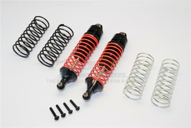 For Traxxas Slash -ALLOY REAR ADJ. SHOCKS W/ ALLOY BALL ENDS-1PR-BLACK-ORANGE