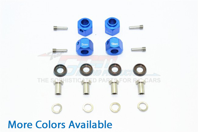 For Traxxas TRX-4-ALUMINUM HEX ADAPTERS 9MM THICK-4PC SET