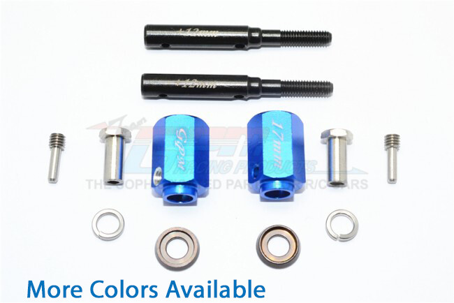 For Traxxas TRX-4 HARDEN STEEL EXTENDED LENGTH F/R STUB AXLE+17MM HEX -12PC SET