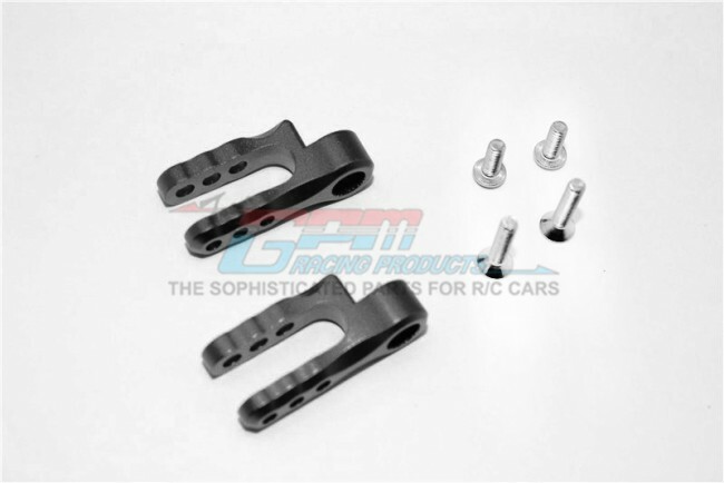 For Traxxas E-Revo 2.0-ALUMINIUM STEERING SERVO HOLDER (25T) - 1PR SET - BLACK