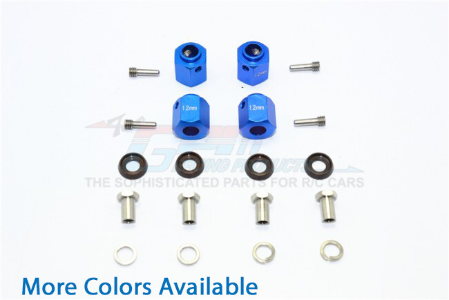 For Traxxas TRX-4-ALUMINUM HEX ADAPTERS 12MM THICK-4PC SET