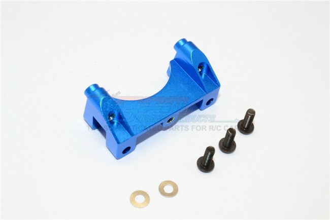 For Traxxas E-REVO 2.0-ALLOY FRNT SHOCK MNT W/COUNTER SINK WASHERS & SCREWS-BLUE