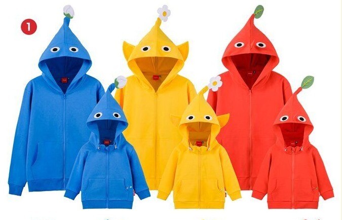 Pikmin フリースジャケット 赤/オレンジ
