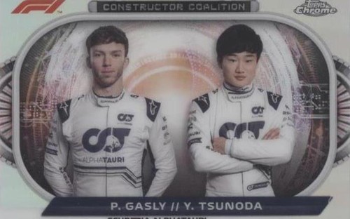 2022 Topps Chrome Formula 1 - Pierre Gasly Yuki Tsunoda #CC-AT