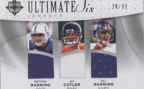 2009 Upper Deck Ultimate Collection Donovan McNabb Eli Manning Jay Cutler #6J-11