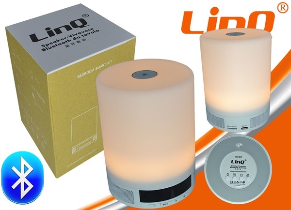 Lampada Da Tavolo Luce Con Sveglia Altoparlante Speaker Bluetooth Linq Lig01