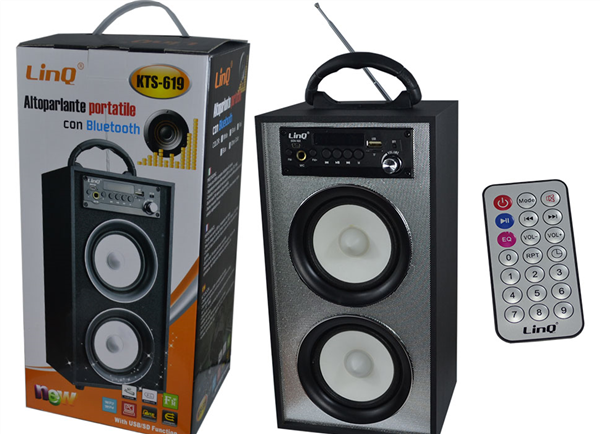 Altoparlante Speaker Bluetooth Cassa Portatile Con Telecomando Linq KTS-619