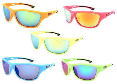 Men's Sport Sunglasses Oxen Brand New OX81180 UV400 Wrap Around Mirror Lens Neon