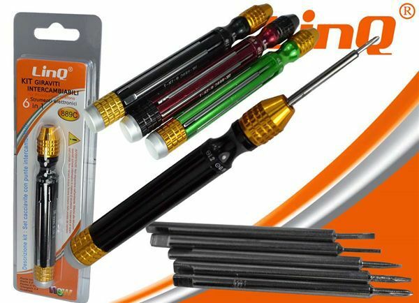 Set Cacciavite Intercambiabile 6in1 Riparazione Smartphone 889c linq