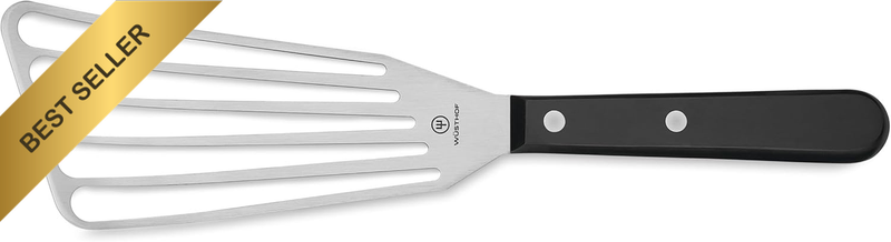 Gourmet 6.5" Offset Slotted Spatula,Silver/Black