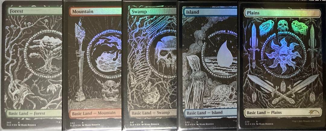 【SLD】Mark Riddick 基本土地　アーティストプルーフ MTG Mark Riddick Artist Proof signed Basic Land set of 5 F/S