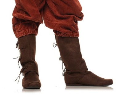 Brown Renaissance Fair Medieval Peasant Pirate Jedi Star Wars Mens Costume Boots