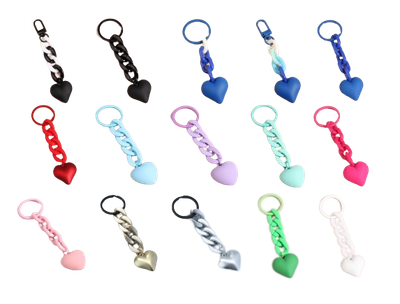 Plastic heart keychain clearance
