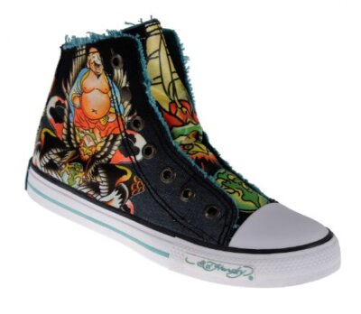 Ed Hardy HIGHRISE Kids Youth Fashion High Top Sneakers Shoes