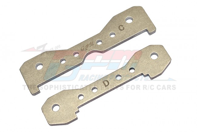 For Traxxas Sledge-STAINLESS STEEL REAR LOWER BULKHEAD TIE BAR -2PC SET