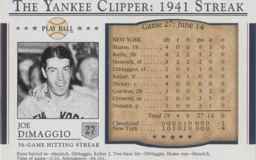 2003 Upper Deck Play Ball - Joe DiMaggio #S-27