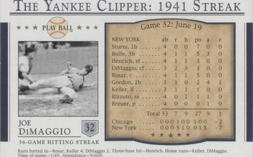 2003 Upper Deck Play Ball - Joe DiMaggio #S-32