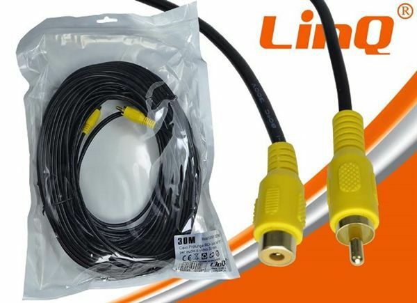 Cavo Prolunga Audio Video Rca Jack Maschio - Femmina 30 Metri Linq Rca m/f-30m
