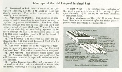 1947 JOHNS-MANVILLE TRANSITE Products Catalog ASBESTOS Roofing Siding Walls Pipe