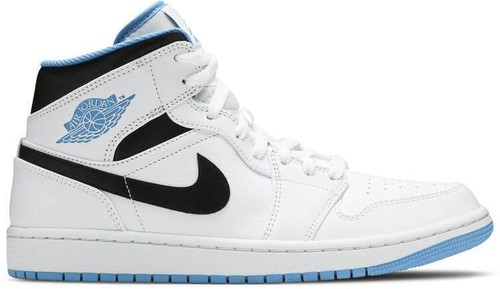 靴 NIKE Air Jordan1 Mid White/Laster blue Size 9.5 - Air Jordan 1 Mid Laser Blue 194498588994| eBay