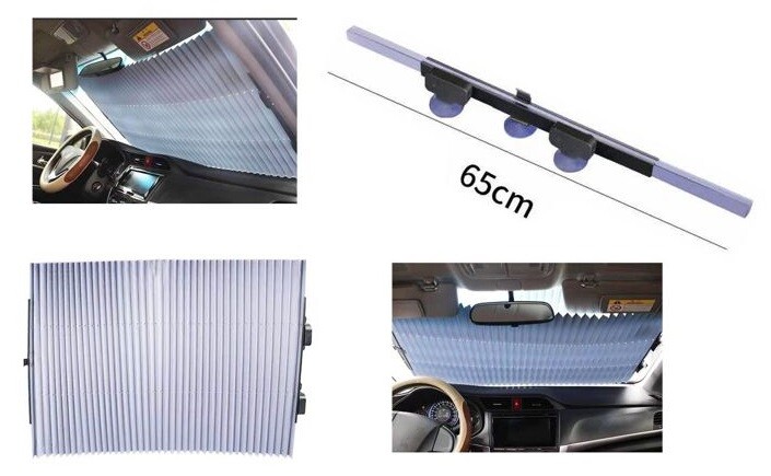 Tenda Tendina Parasole Parabrezza Fisarmonica Auto Protezione Uv Misura 65cm cir