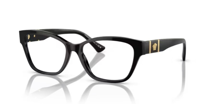 Versace 0VE3344 GB1 Black/Clear Cat Eye 54 mm Women's