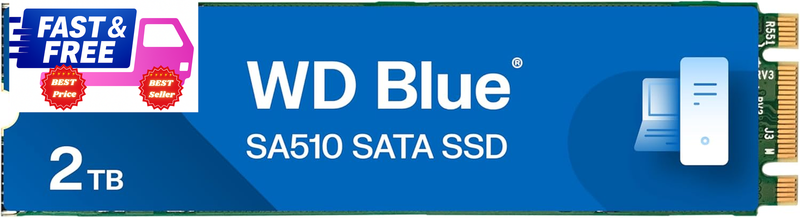 WD Blue SA510 2TB M.2 2280 SATA III SSD 560MB/s Internal Drive WDS200T3B0B