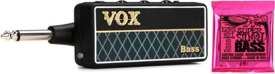 Vox amPlug 2 Bass Headphone Guitar Amp + Ernie Ball P02834 Value Bundle