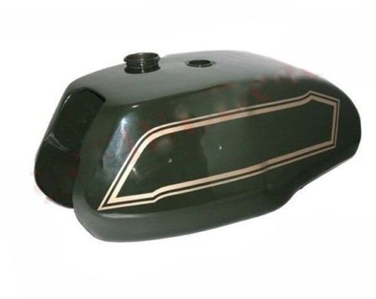 Fits Triumph T14ov T140e Bonneville Jubilee Green Fuel Gas Tank With Cap & Petcock