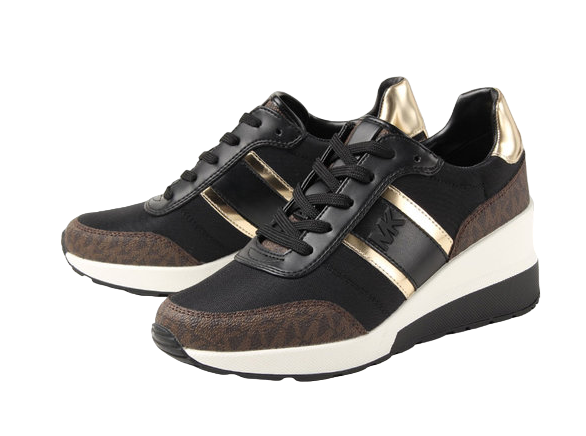 MICHAEL KORS BLACK/BROWN WOMENS TENNIS SHOE SIZE 9,9.5,10