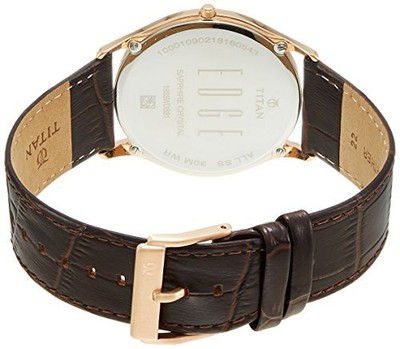 Pre-owned Titan Edge Analog Brown Dial Men's Watch-nn1683wl01/np1683wl01