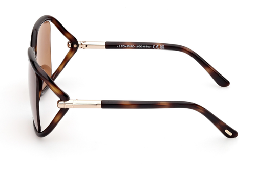 TOM FORD TOM FORD FT1089S-52E-60 SILVER BROWN SUNGLASSES