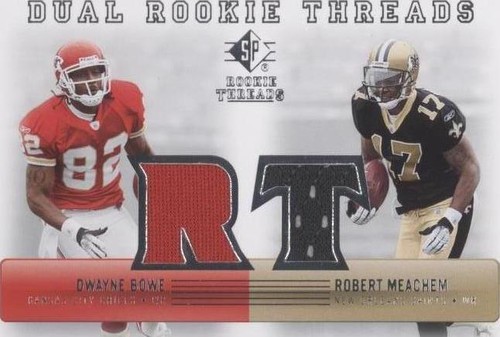 2007 SP Rookie Threads Dwayne Bowe Robert Meachem #DRT-MB