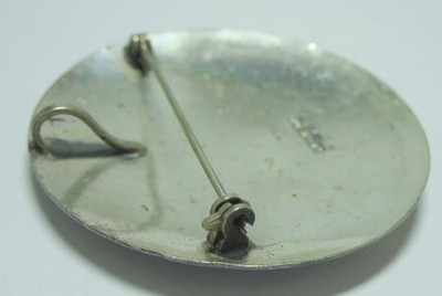 Estate Sterling Silver 925 Black NIELLO Man Resting on Donkey Pin Pendant