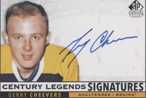 2020-21 Upper Deck SP Signature Edition Legends - Gerry Cheevers #CL-GC