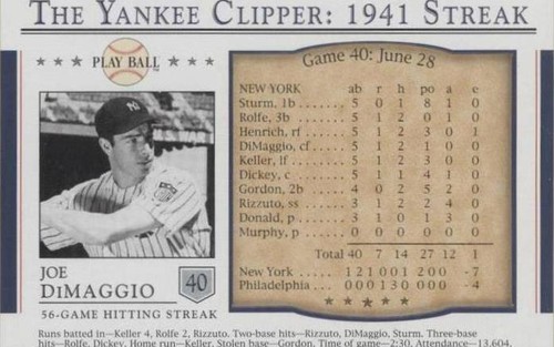 2003 Upper Deck Play Ball - Joe DiMaggio #S-40