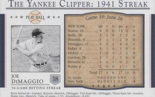 2003 Upper Deck Play Ball - Joe DiMaggio #S-38