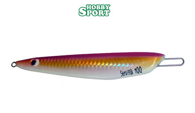 VERTICAL JIG  SERVIOLA 100 GR  COLOR PO PINK-ORANGE PESCA MARE BARCA CERNIA