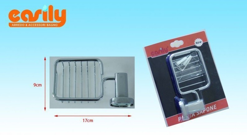 Mensola Bagno Doccia Porta Sapone Rettangolare Fissaggio Parete Muro dfh