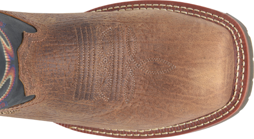 Pre-owned Double-h Boots Men's 12” Belgrade Composite Toe Non-metallic Ice™ Roper Work Boo In Brown
