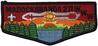Madockawanda Lodge 271 Pine Tree Council ME S7b Flap BLK Bdr (YX614)