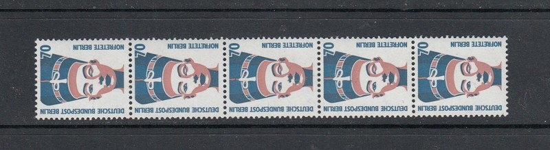 Berlin Rollenmarken Mi-Nr. 814 R ** - 5er Streifen Mit Nummer