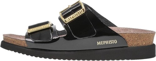 Pre-owned Mephisto Women's Hester Sandal In Black Patent