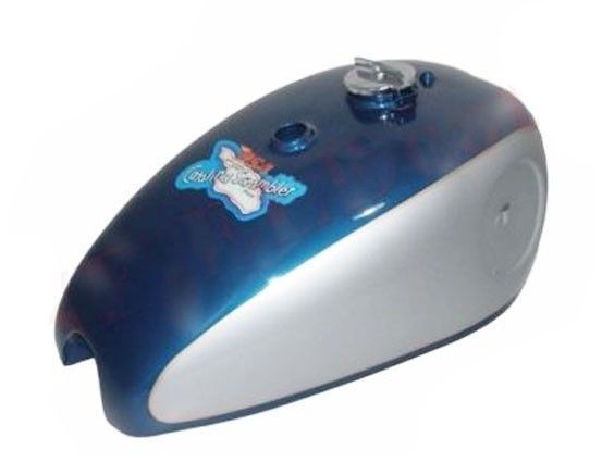 BSA Goldstar Catalina Trials Scrambler Blue Chrome Petrol Fuel Tank With Cap 