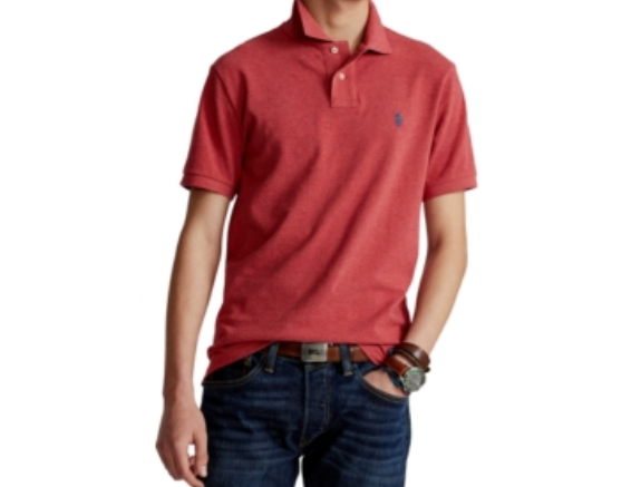 Polo Ralph Lauren Men's Custom Slim Fit Mesh Polo M Red
