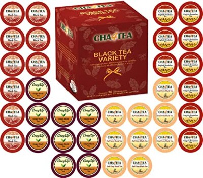 Cha4TEA 36-Count Assorted Black Tea Sampler for Keurig K-Cup Brewers (Black Tea
